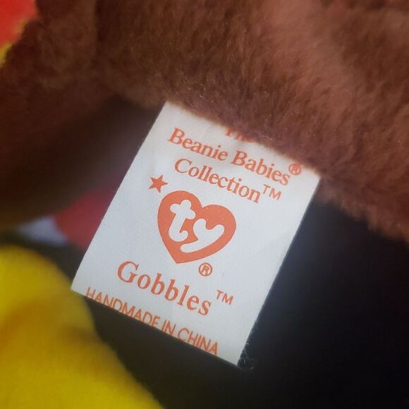 Vintage 1996 Ty Beanie Baby GOBBLES the Turkey - Picture 7 of 8